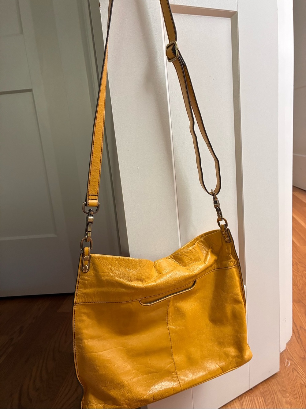 HOBO Mustard Yellow Leather Crossbody Bag
